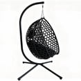 thumbnail image 4 of Foldable Hanging Egg Chair 350Lbs Cap, Rattan w/ Cushion, 4 of 15
