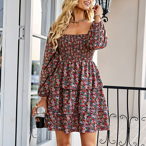 Vestido casual de flores sale