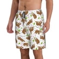 thumbnail image 2 of Balery Cute Sloth Traje de Baño Estilo Hawaiano para Hombre, Shorts de Secado Rápido con Bolsillos-3X-Large, 2 of 6