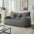 thumbnail image 4 of Pamapic Classic Adult Solid Print Large Washable Bean Bag Chair, Gray (Set of 1), 4 of 7