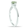 thumbnail image 3 of SZUL Women's Green Amethyst and Diamond Wave Ring in 10K White Gold, 3 of 5
