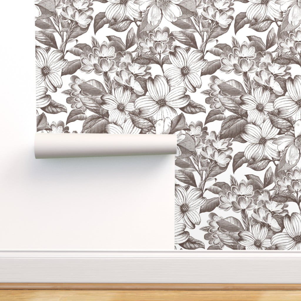 Gray Damask Flowers Floral Wallpaper Light Switch Covers Home Decor Outlet 