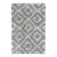 thumbnail image 3 of Unique Loom Trellis Shag Collection Area Rug - Ruth (2' x 3' Rectangle Gray/Ivory), 3 of 11