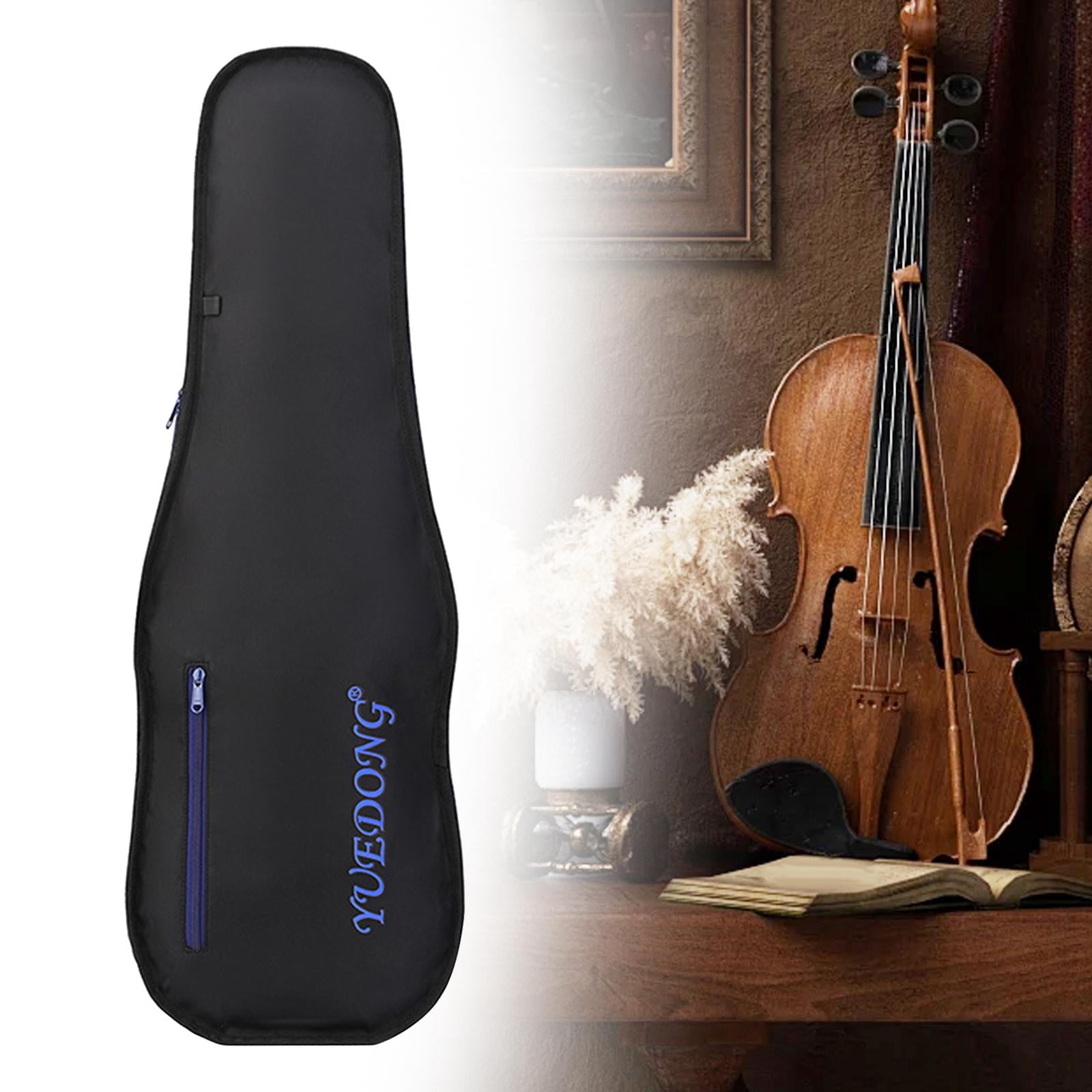 QccHieUs 4/4 Violin Case Carrying Case Foldable Adjustable Backpack Straps Stylish Violin black