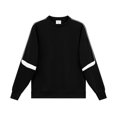 thumbnail image 1 of Heavyweight cotton patchwork sleeve crew neck sweatshirt for men and women, casual pullover sweatshirt for spring and autumn., 1 of 4