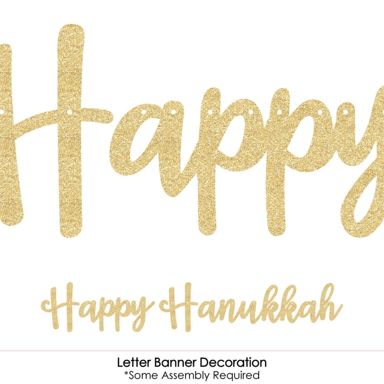Big Dot of Happiness Hanukkah Letter Banner Decoration photo 6