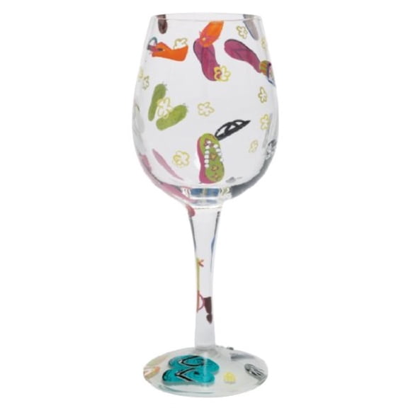 Lolita Love My Wine Glass, Flip Flops