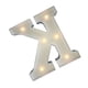 thumbnail image 1 of Letrero luminoso con letras LED blancas de 12 pulgadas, estilo vintage, con el alfabeto iluminado K, 1 of 4