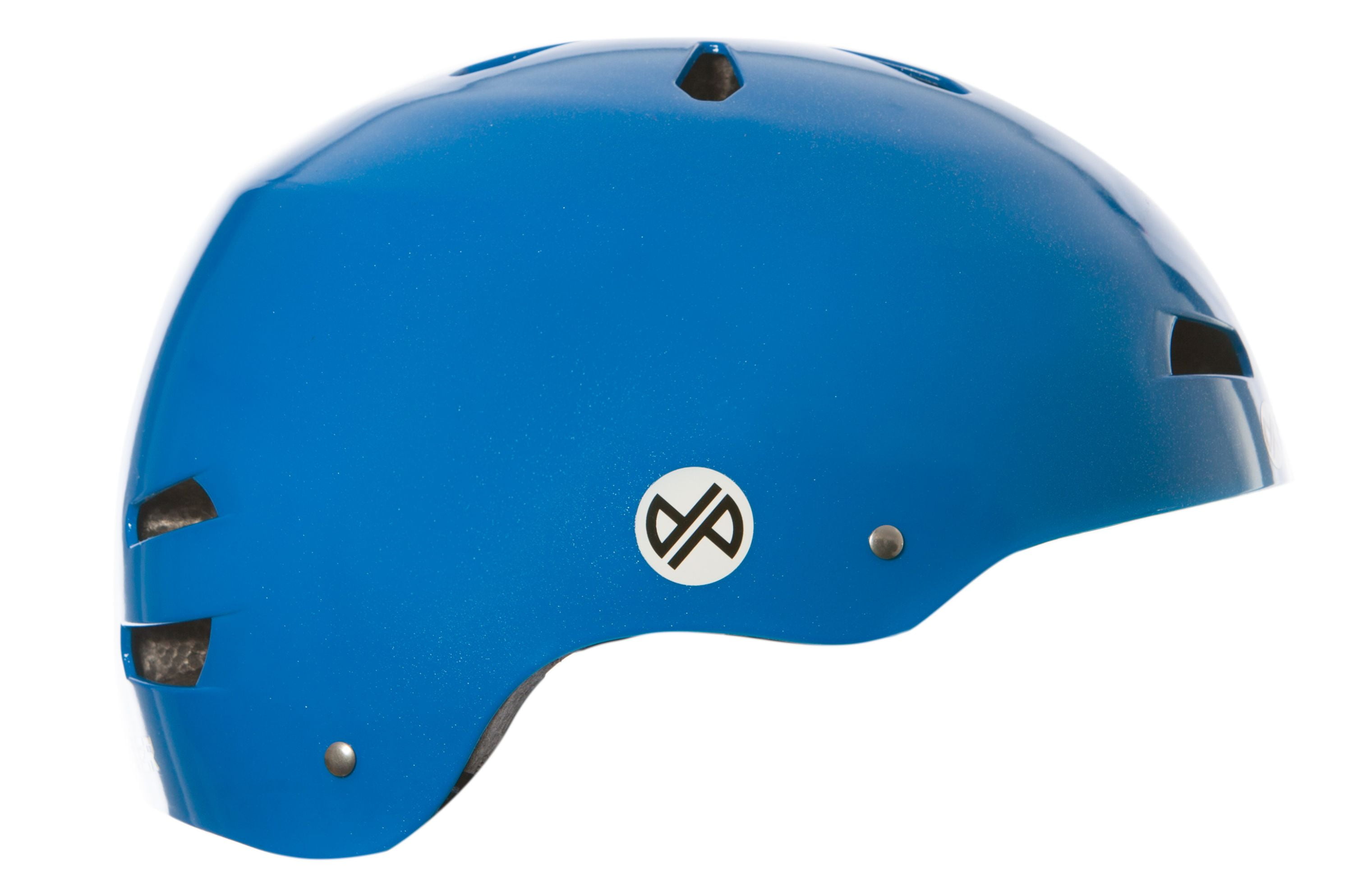 Punisher Skateboards Premium Youth 13-vent Bright Neon Blue Dual Safety Certified BMX Bike and Skateboard Helmet, Size Medium