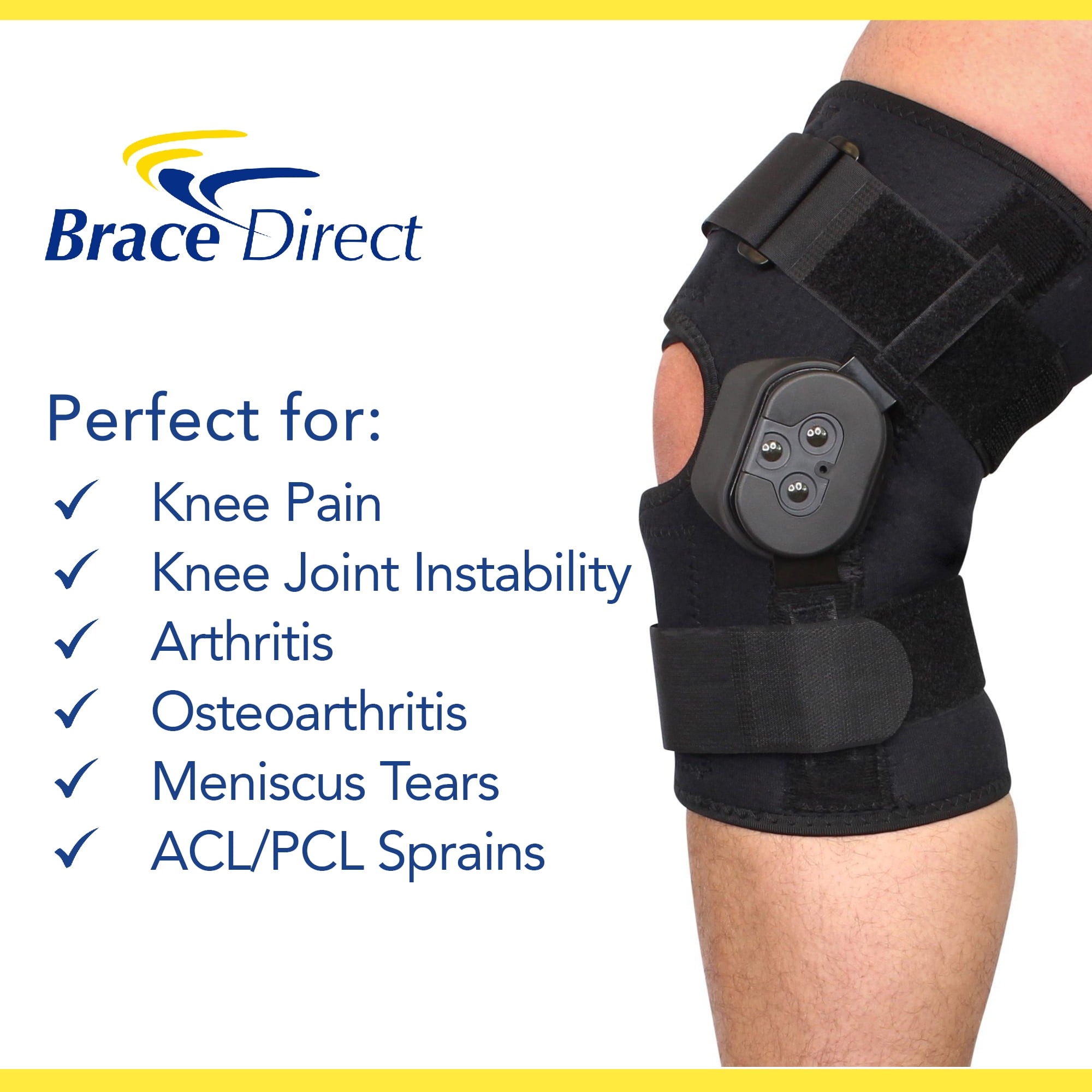 Brace Direct Neoprene Hinged Knee Brace PDAC L1833 - Advanced Support for Pain Relief & Joint Stability