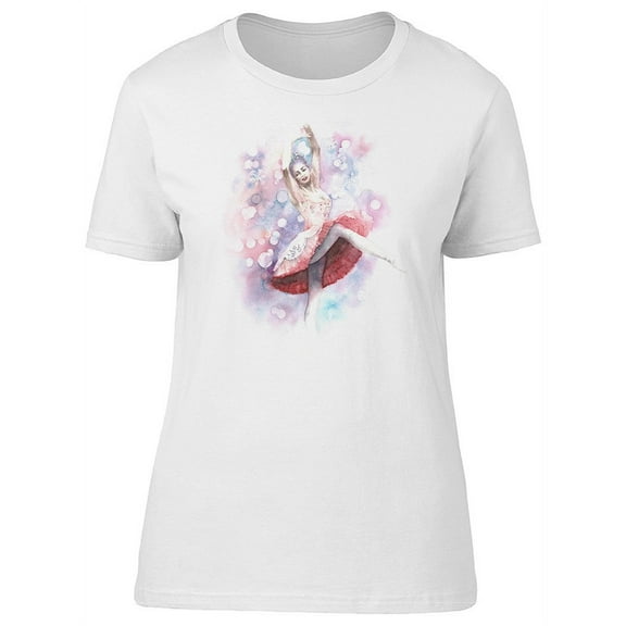 Cute Ballerina Nutcracker Dancer T-Shirt Women -Image by Shutterstock, Female Large