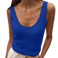 thumbnail image 2 of Womens Beach Clothes Kelon Womens Summer Sleeveless Tank Tops Cowl Neck Summer Loose Fit Tops Trendy Dressy Blouses Shirts, 2XL, 2 of 5