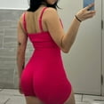 thumbnail image 3 of Basic Romper for Women One Piece Yoga Set Seamless Jumpsuit Backless Gym Clothes Workout Bodysuit Strappy Tracksuit, 3 of 7