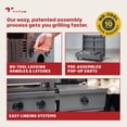 thumbnail image 5 of TYTUS Fresno 4-Burner Gunmetal Gray Gas Grill with Side Burner in Carbon Wood, 5 of 23