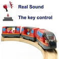 thumbnail image 2 of Battery Operated Locomotive Train for Wooden Train Tracks Magnetic Connection, Powerful Engine Bullet Train Set Compatible with Thomas, Brio, Chuggington - Train Toys for Toddlers, 2 of 8