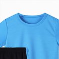 thumbnail image 4 of NIEWTR Kids Boys Summer Vacation Set 2 Piece Short Sleeve Lightweight Tee and Breathable Shorts Casual Outfit for Toddler Outdoor Fun(A-Blue,7-8 Years), 4 of 7