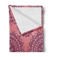 thumbnail image 2 of Purple Mandala Soft Flannel Fleece Throw Blanket, Filigree Artwork Inspired Bohemian and Oriental Display, Cozy Plush for Indoor and Outdoor Use, 50" x 70", Coral Fuchsia, by Ambesonne, 2 of 5