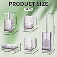thumbnail image 2 of Dznils 5-Piece Bathroom Accessories Sets, Acrylic Bathroom Decor Set, Purple, 2 of 11