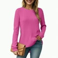 thumbnail image 5 of Godom Womens Plus Size Tops Crewneck Long Sleeve Shirts Loose Tunic Tops Fall Pullover, 5 of 6