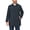 Black Heather, variant on Men's Waterproof Mid-Length Trench Coat, Lightweight Long Rain Coat, Single Breasted Overcoat (Black Heather M)