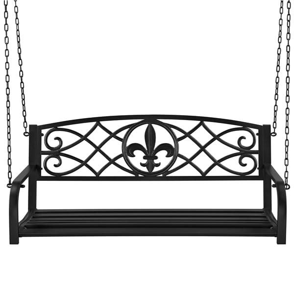 hanging iron porch swing