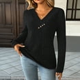 thumbnail image 6 of SUNBS Womens Long Sleeve Shirt for Women Fashion V Neck Sweater Tunic Tops Dressy Casual Work Blouse Trendy Fall Winter Clothing, 6 of 8