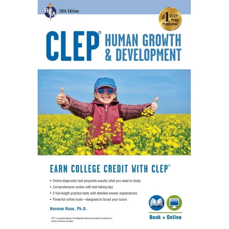 CLEP Human Growth & Development, 10th Ed., Book +