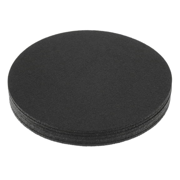 Uxcell 12" Round Plant Coasters Felt Pad Mat, Black 6 In1 Set