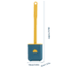 thumbnail image 4 of Cepillo de inodoro de mango largo Cepillo de limpieza de baño Herramienta de limpieza de inodoro de mano con tapa, Azul Methold HA003214-02, 4 of 6