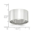 thumbnail image 3 of Auriga 14k White Gold 12mm Lightweight Flat Women's Wedding Band Size- 10.5, 3 of 5
