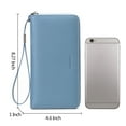 thumbnail image 3 of SENDEFN Multiple Card Holder Women Leather Wallet, Blue, 3 of 7