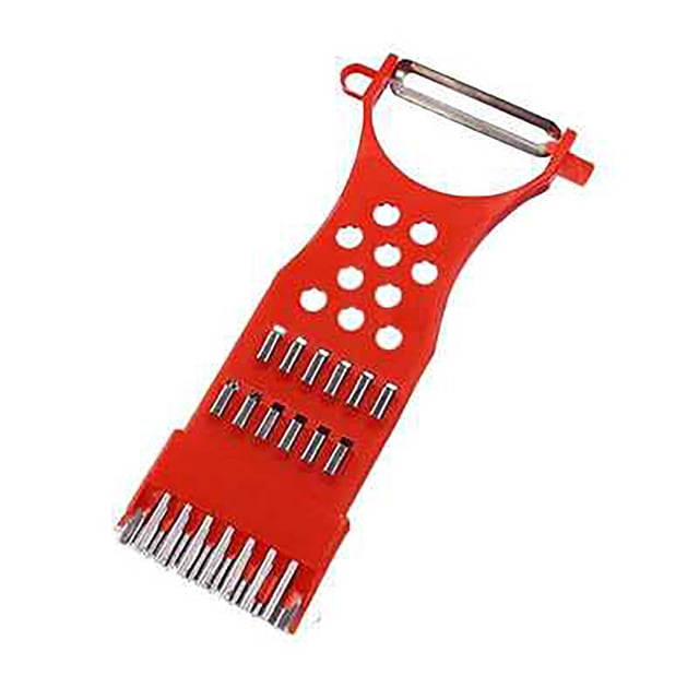 Slicers 5 In 1 Multi Function Slicers Chopper Peeler Shredder Manual Tools(Red)