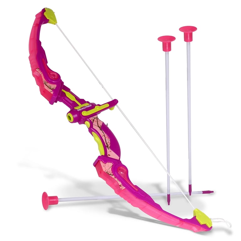 RealTree Girl: Archery Set - Pink - LED Bow, 3 Suction Arrows