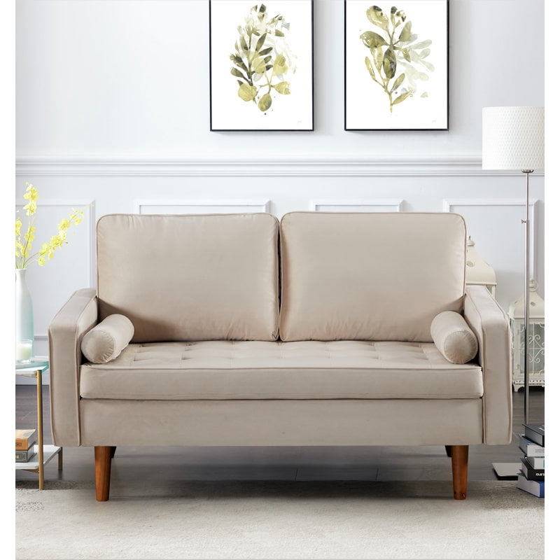 US Pride 58 Inch Velvet Loveseat Sofa with tufted seat