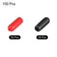 thumbnail image 3 of Unique Bargains 100pcs Rubber End Caps Cover Assortment 4mm Screw Thread Protector for Screw Bolt Black Red, 3 of 5