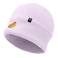 thumbnail image 5 of Dalix Hot Dog Embroidered Beanie Hat Cotton Cute Winter Fall Cap Womens in Lavender, 5 of 5
