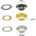 thumbnail image 3 of DEBGFS 400 Pcs 4 Colors Brass Grommet Set, 6mm Inner Diameter Tool with Setting Tool, Canvas, Garment, Auto Backing Tool, 3 of 5