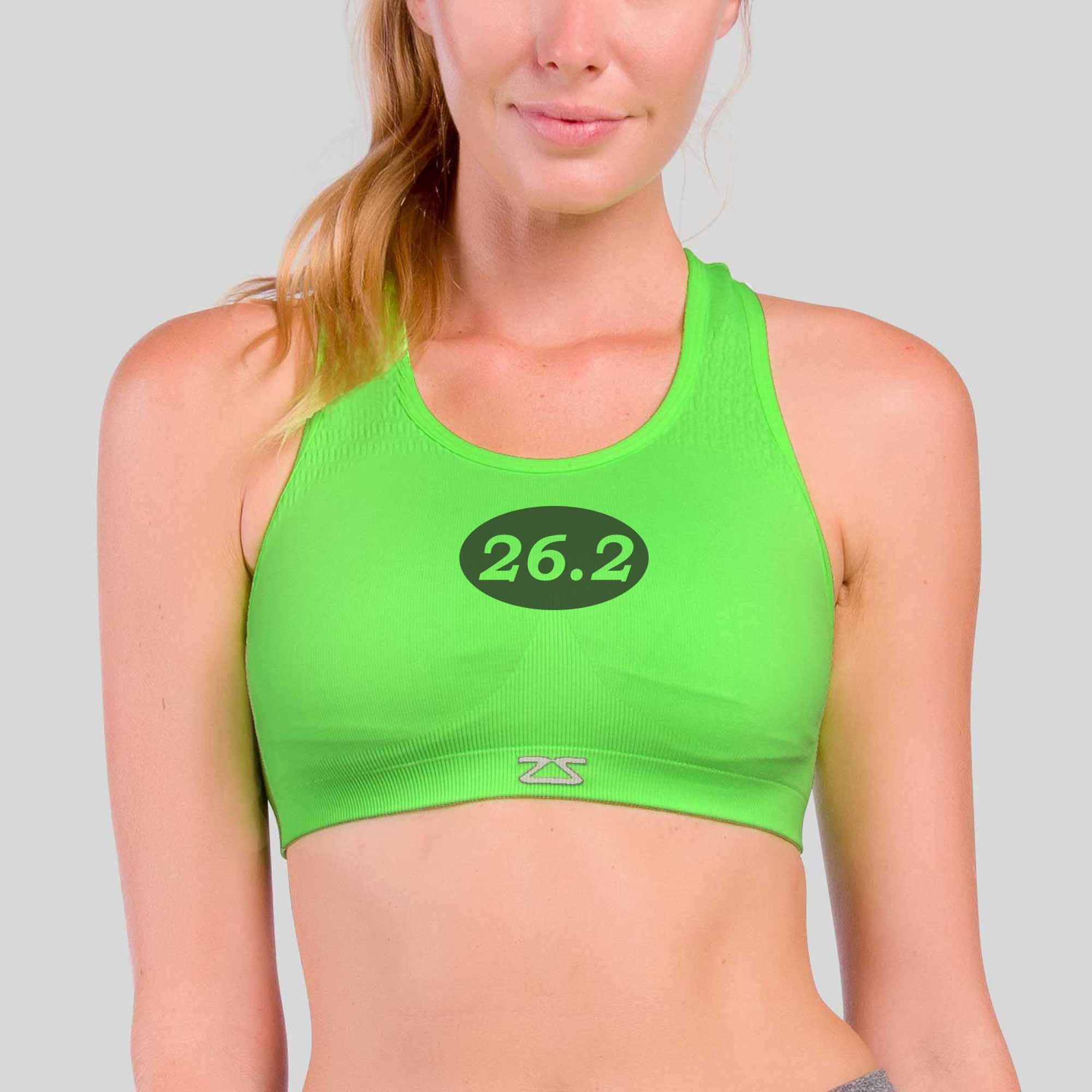 bright green sports bra