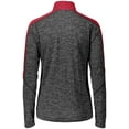 thumbnail image 2 of Holloway Sportswear XS Womens Electrify 1/2 Zip Pullover Black Heather/Scarlet 222742, 2 of 4