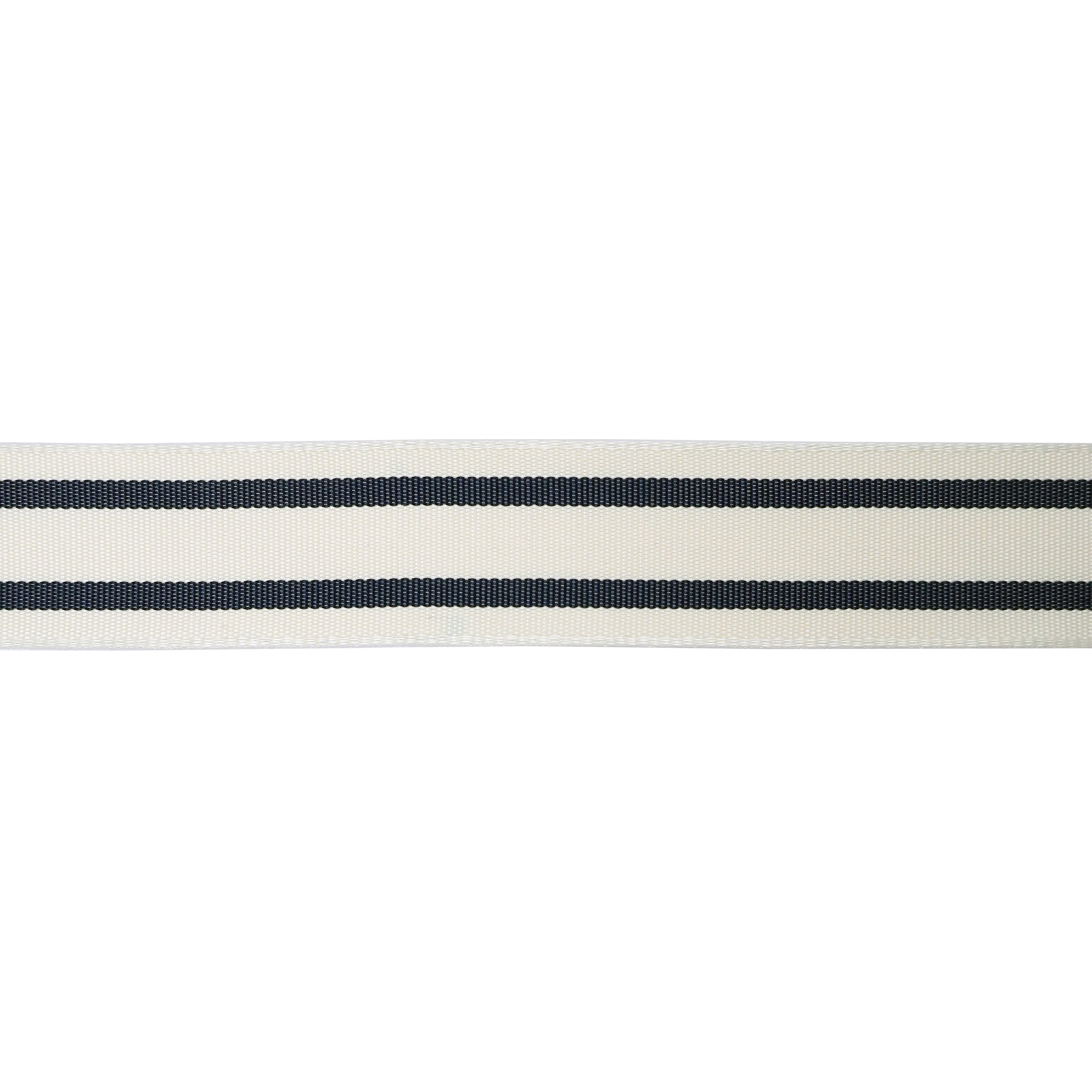 1.5" x 3yd. Navy Wired Ticking Stripe Ribbon by Celebrate It – Woven Selvage Edge - Ideal for Wreaths - Gift Wrapping & Seasonal Decor - 12 Pack