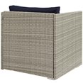 thumbnail image 4 of Modway Repose Outdoor Patio Armless Chair in Light Gray Navy, 4 of 4