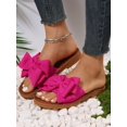 thumbnail image 2 of Preppy Slide Sandals For Women, Bow Decor Single Band Flat Sandals, 2 of 4