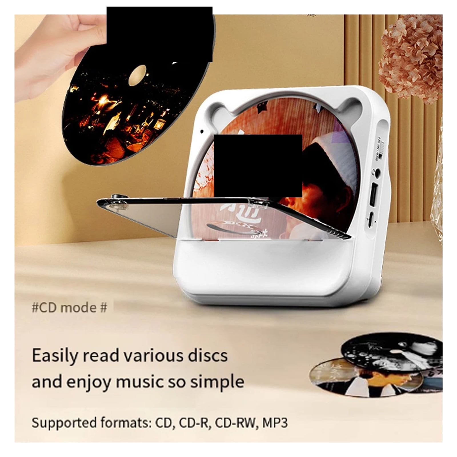 CD Player KC-818 Walkman with LCD Display Portable CD Player BT5.1 ,Multi-Functional