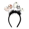 thumbnail image 1 of Accesorios Únicos 1 Pc Diadema Clásica con Patrón de Fantasmas para Halloween 4.72" Diámetro Negro, 1 of 6