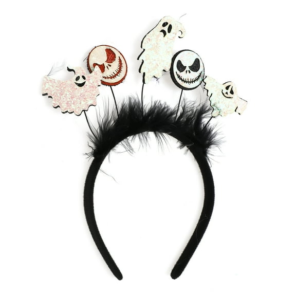 Unique Bargains 1 Pc Classic Ghosts Pattern Headband for Halloween 4.72" Diameter Black