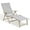 White, variant on Crestlive Products Espresso Outdoor Chaise Lounge Chair Aluminum Folding Recliner
