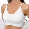 thumbnail image 3 of MEICHEN Jelly Bras for Women Plus Size Wireless Bra Deep V Full Supportive Older Back Coverage Bralette Trendy Summer Fall Essentials Clothes, 3 of 8