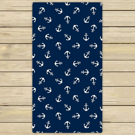 Anchor Bath Towels YKCG Nautical Anchors Hand Towel Beach Towels Bath Shower Towel Bath Wrap For Home Outdoor Travel Use 30x56 inches ()
