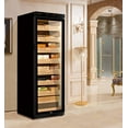 thumbnail image 4 of Cigar Climate Control Cabinet, Raching MON3800 Cigar Humidor Cabinet with Ammonia Removal, 370L Wood Frame Cabinet for Cigar Storing&Aging - Black, 4 of 8