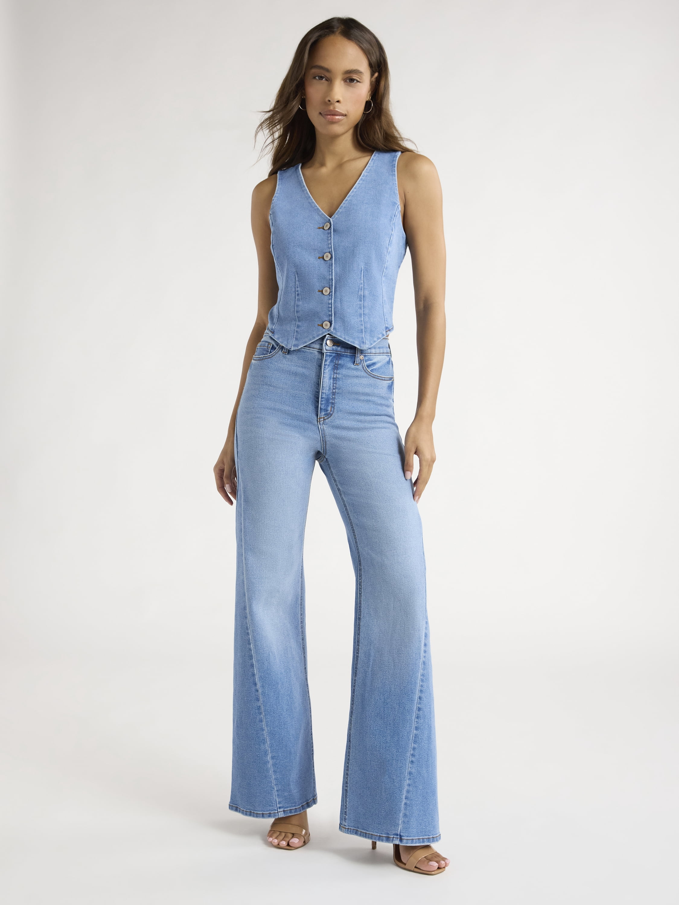 Sofia Jeans Women's Denim Vest, Sizes XS-XXXL
